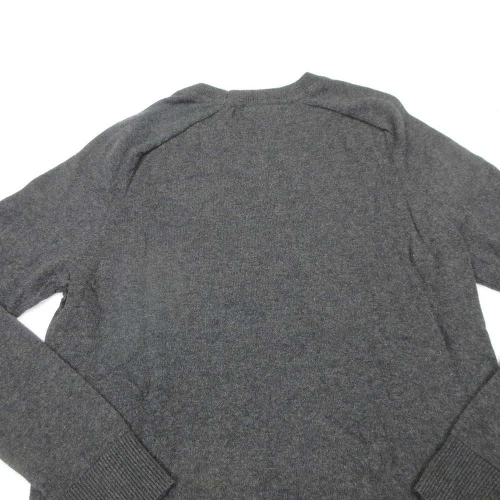 Abercrombie & Fitch Sweater Mens Small Gray Crewneck Cotton Cashmere Logo
